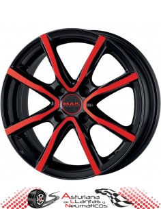 Llantas MAK MILANO 4- Negro/rojo