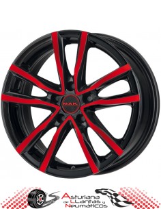 Llantas MAK MILANO - Negro/rojo
