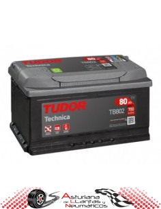 BATERIA TUDOR TECHNICA 80Ah + Derecha - TB802