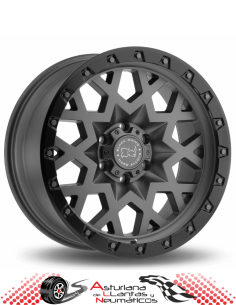 Llantas BLACK RHINO SPROCKET- Gris mate borde negro