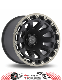 Llantas BLACK RHINO RAZORBACK - Negro mate borde titanio